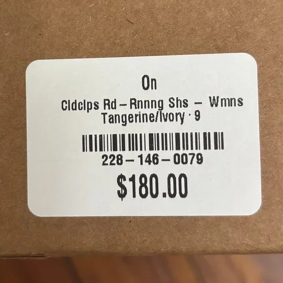 NIB On Running Cloudeclipse Running Shoe in Tangerine/Ivory, Size 9 - Picture 14 of 14